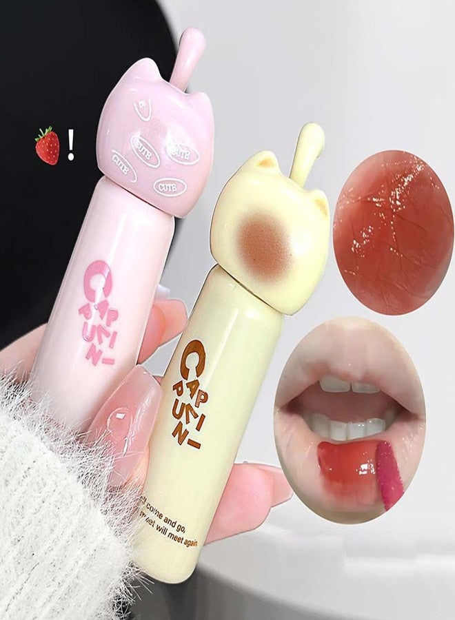 DENESTUP 4 Colors Hydrating Lip Gloss, Glossy Lipgloss Cute Cat Jelly Liquid Lipsticks Moisturizing Shine Glass Finish Lip Gloss Makeup Gift for Women - Image 3